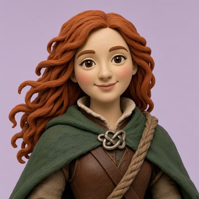 Clay-style caricature of Grace O'Malley